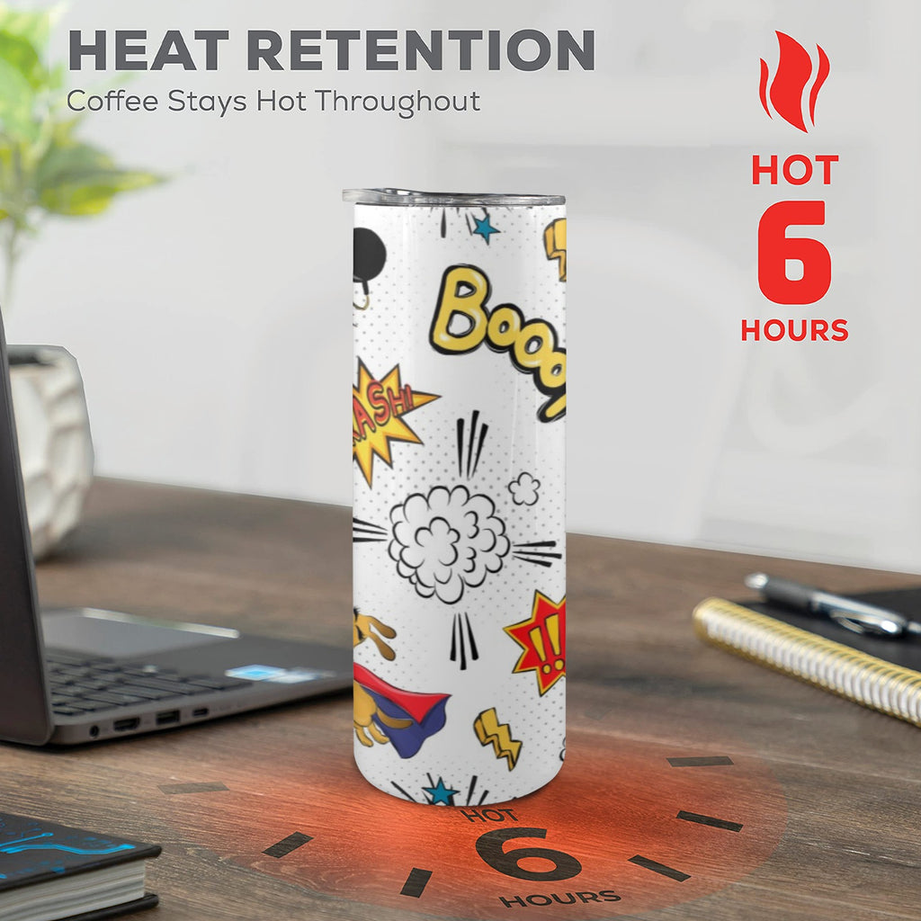 Superdog - 20oz Tall Skinny Tumbler with Lid and Straw