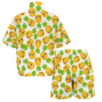 Cool Pineapples Women's Windbreaker Short Set Women's Windbreaker Short Set Food Printed Offshore