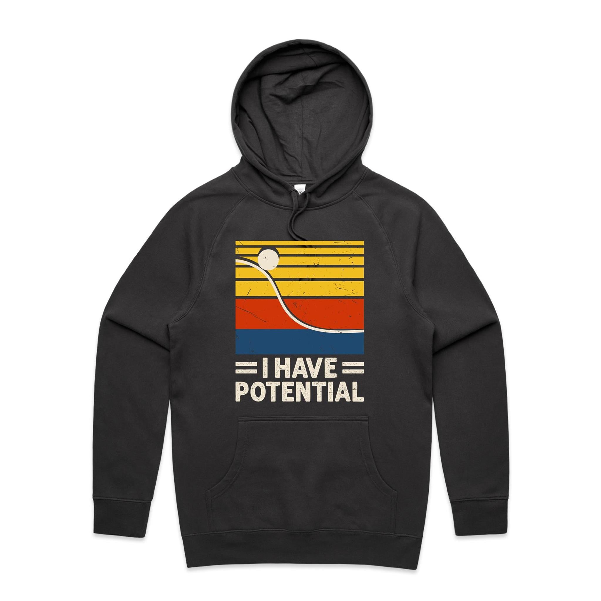 I Have Potential, Physics Men's AS Colour Hoodie Coal Mens Hoodie Printed In Australia Science