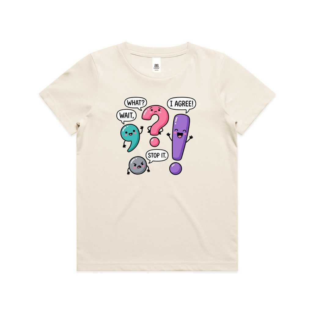 Funny Punctuation Kids AS Colour T-shirt