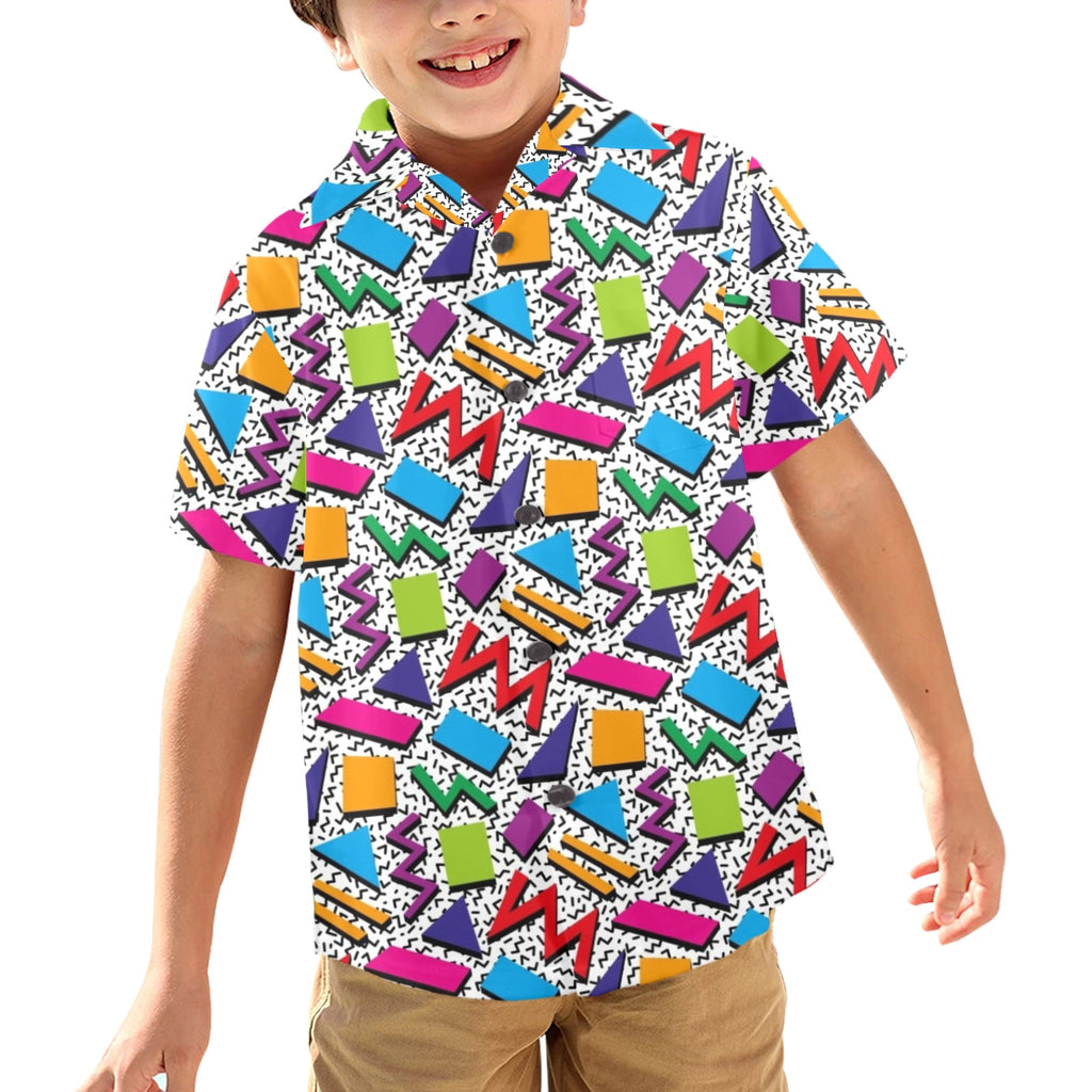Graphic 80's Junior Kids Hawaiian Shirt