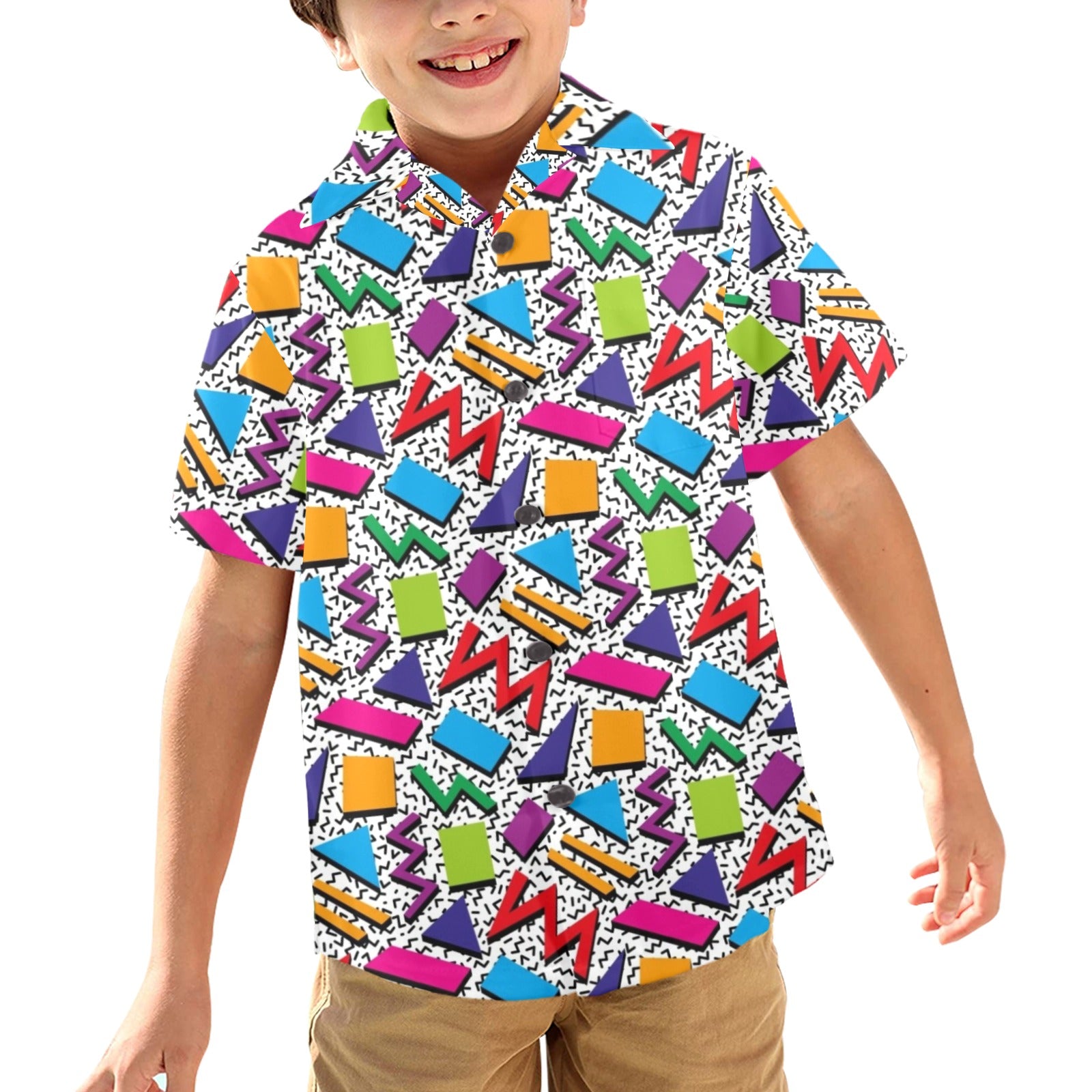Graphic 80's Junior Kids Hawaiian Shirt