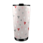 Pretty Hearts - 20oz Mobile Tumbler with Lid (Black Lock) 20oz Travel Mug Love Printed Offshore