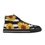 Sunflower Stripes - Women's High Top Canvas Shoes