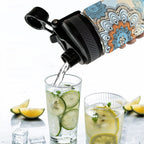 Blue Butterfly Flower - Insulated Water Bottle with Dual-Use Lid (18oz) Insulated Water Bottle with Dual-Use Lid (18oz) Plants Printed Offshore