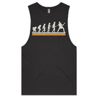Guitarist Evolution - Mens Tank Top Tee Coal Drop Arm Tank Top Music Printed In Australia