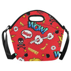 Comic Book Red - Neoprene Lunch Bag Neoprene Lunch Bag Printed Offshore