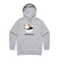 Cat Coffee Break Women's AS Colour Hoodie Grey Marle Womens Hoodie animal Coffee Printed In Australia