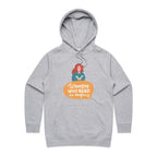 Women Who Read Are Dangerous - Womens Hoodie Grey Marle Womens Hoodie Printed In Australia Reading