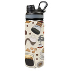 All The Coffee - Insulated Water Bottle with Dual-Use Lid (18oz) One Size Insulated Water Bottle with Dual-Use Lid (18oz) Coffee Printed Offshore