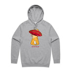 UFO, Here For The Cats - Mens Hoodie Grey Marle Mens Hoodie animal Printed In Australia Sci Fi