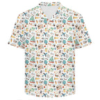 Travel And Explore Men's Crinkle Hawaiian Shirt