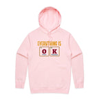 Everything Is OK, Periodic Table - Mens Hoodie Pink Mens Hoodie Positivity Printed In Australia Science