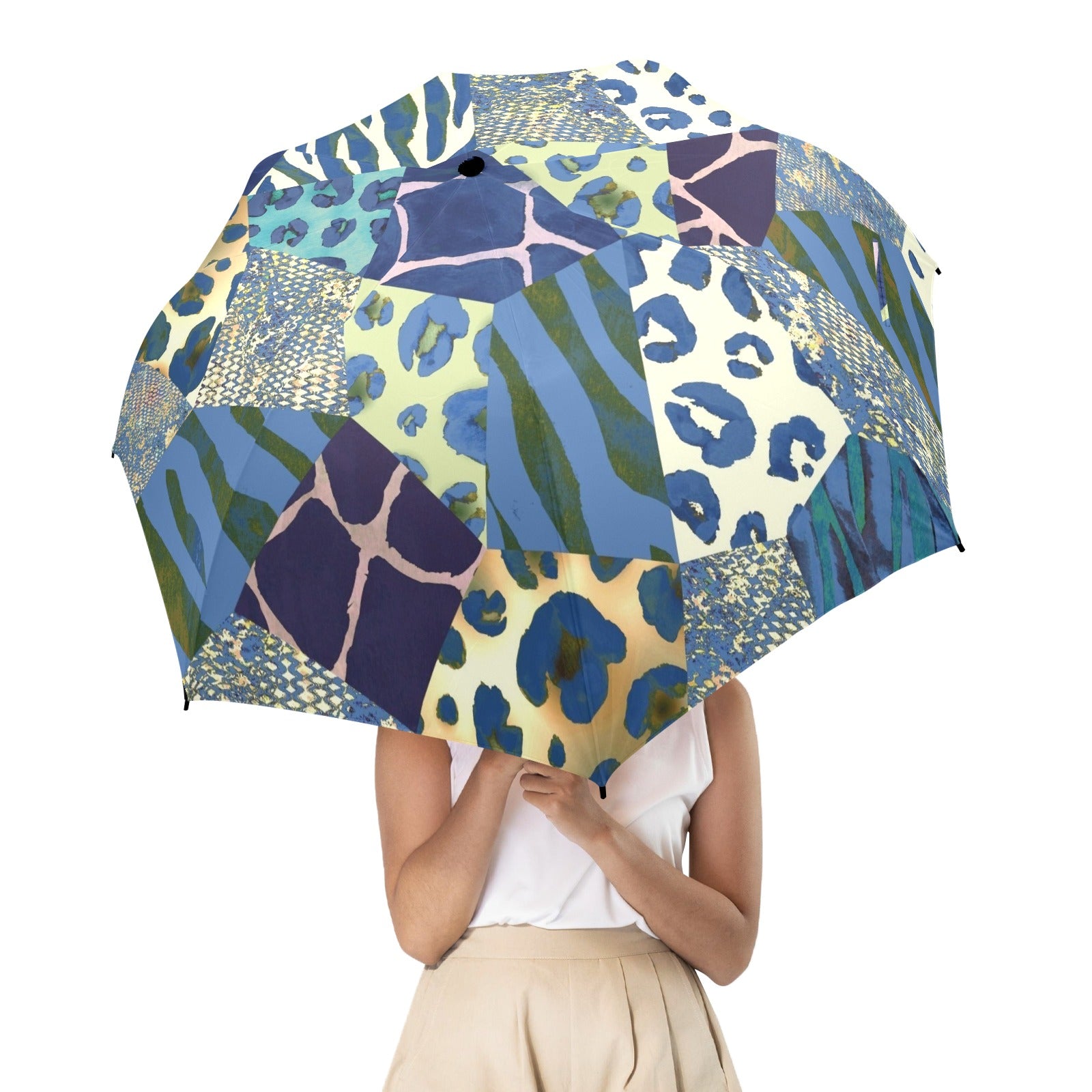 Animal Mosaic - Semi-Automatic Foldable Umbrella (Model U12) Semi-Automatic Foldable Umbrella (U12)