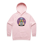Coffee, Alien, UFO, Take Me To Your Brewer Women's AS Colour Hoodie Pink Womens Hoodie Coffee Printed In Australia Sci Fi