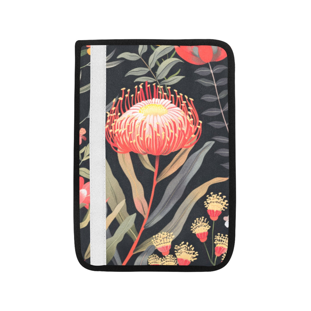 Waratah Car Seat Belt Cover 7''x10'' (Pack of 2) Car Seat Belt Cover 7x10 (Pack of 2) Plants Printed Offshore