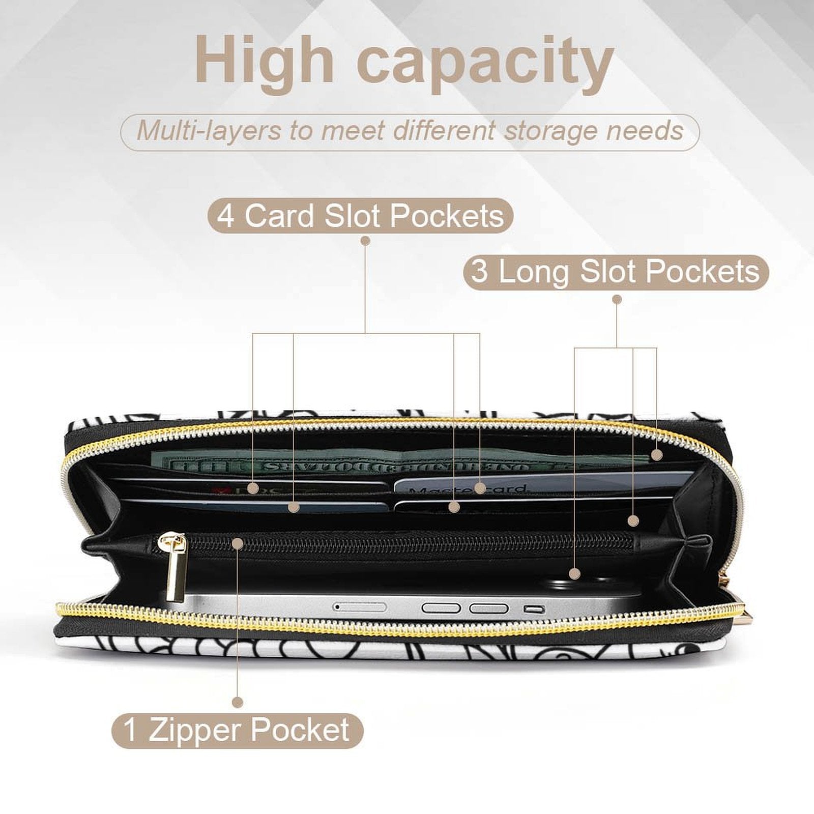 Black And White Creatures -  PU Leather Wallet