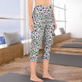 Animal Print In Colour Women's High Waist Pocket Capri Yoga Leggings Women's High Waist Capri Yoga Leggings animal Printed Offshore