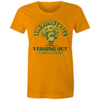 The Plant Life, Vegetarian - Womens T-shirt Orange Womens T-shirt Plants Printed In Australia