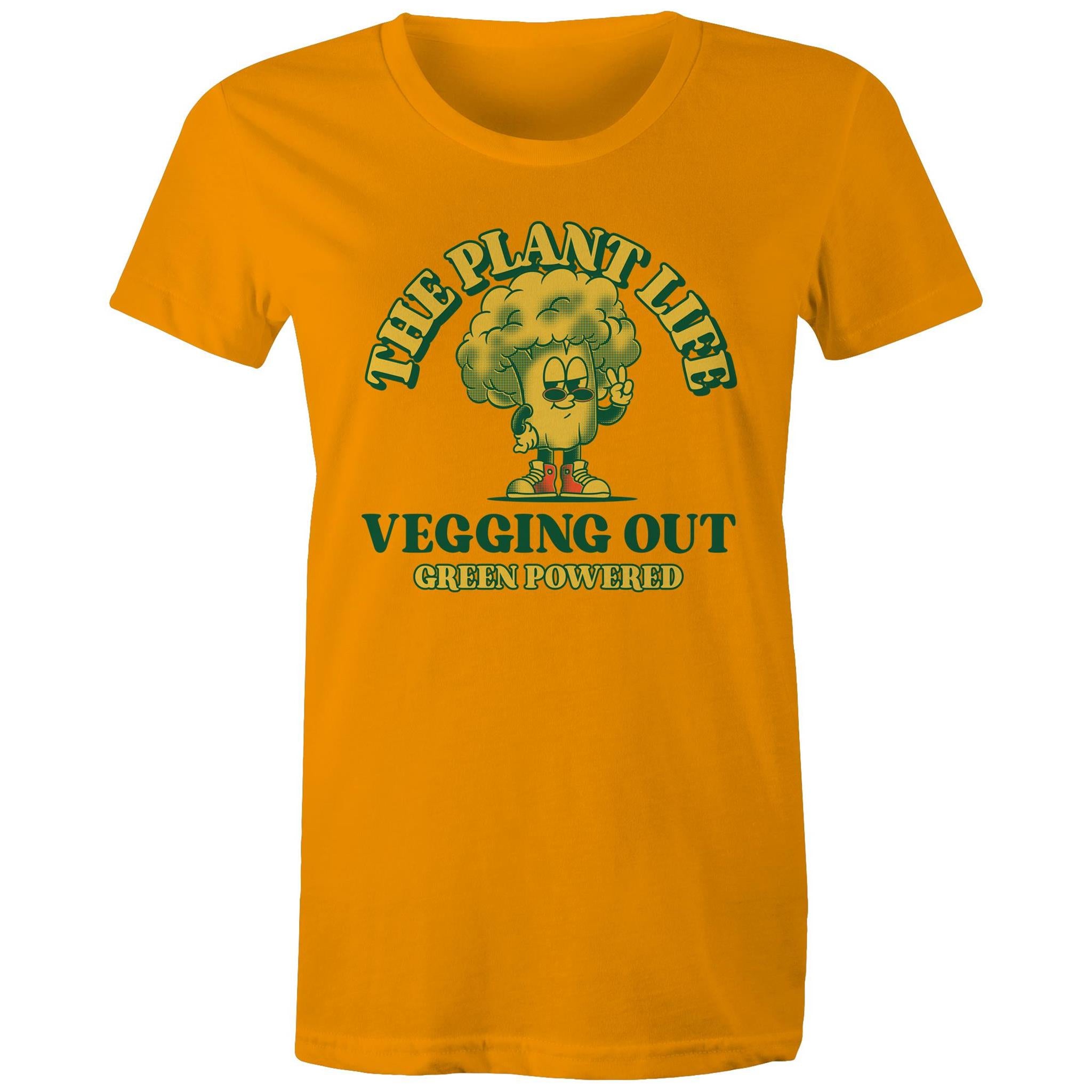 The Plant Life, Vegetarian - Womens T-shirt Orange Womens T-shirt Plants Printed In Australia