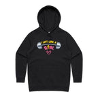 I Lift Like A Girl - Womens Hoodie Black Womens Hoodie Fitness Printed In Australia