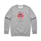 I Want To Be-Leaf, UFO - AS Colour Stencil Crew Grey Marle Sweatshirt Printed In Australia Sci Fi