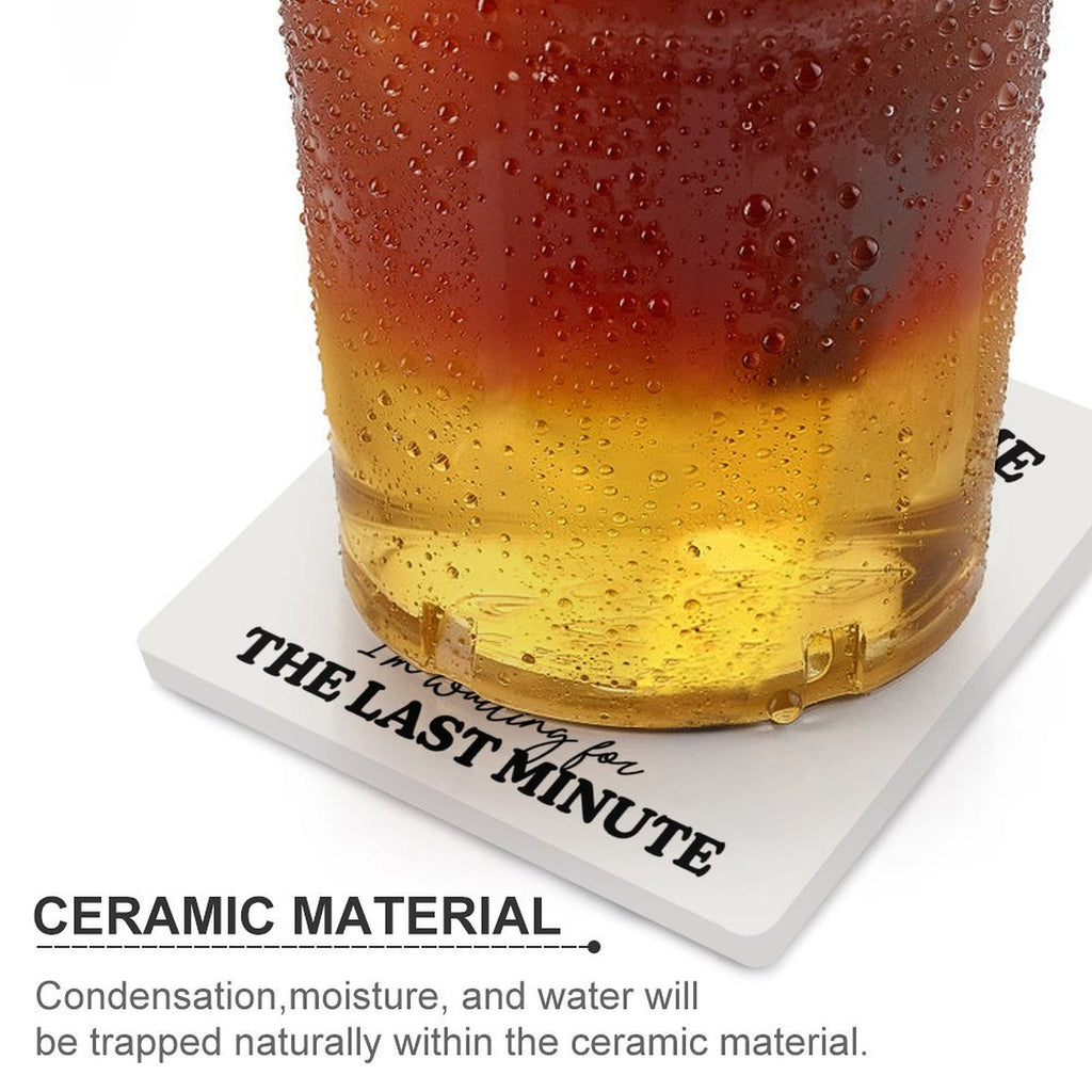 Don't Rush Me, Cat - Ceramic Coasters (Square) Ceramic Coasters animal Printed Offshore