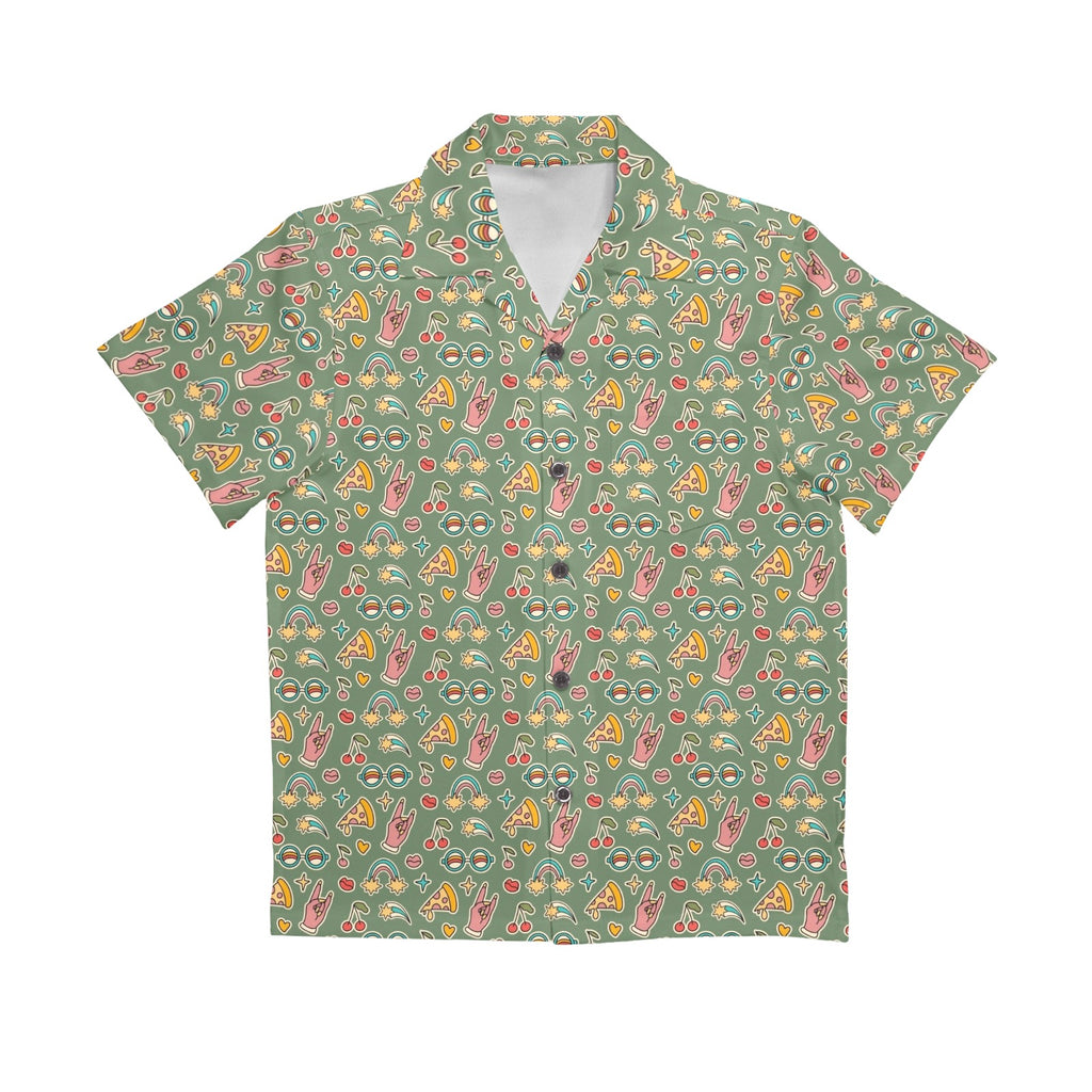 Groovy Retro Senior Kids Hawaiian Shirt
