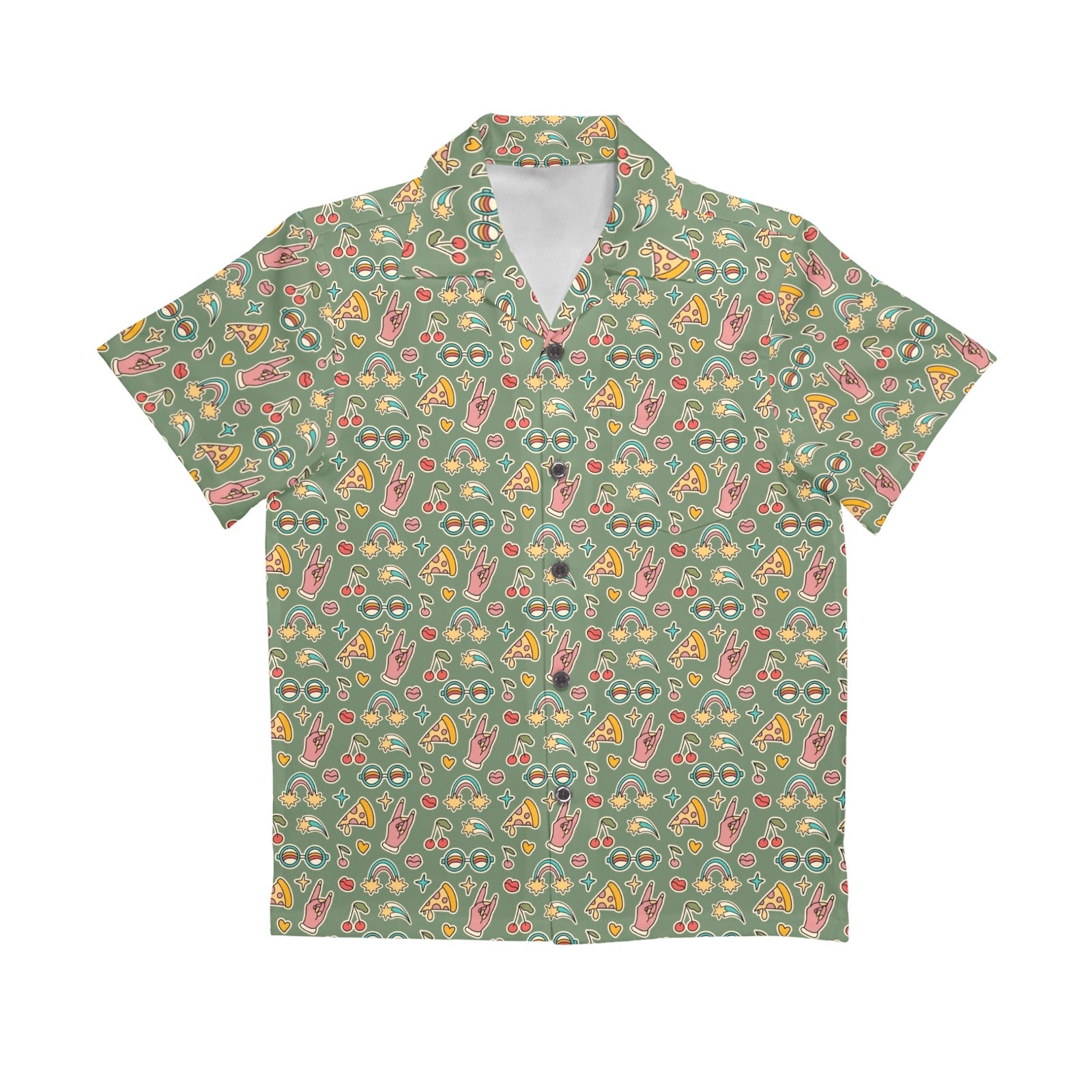 Groovy Retro Senior Kids Hawaiian Shirt