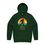 Not A People Person, Yeti, Bigfoot - Mens Hoodie Forest Green Mens Hoodie Printed In Australia