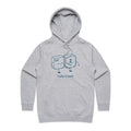 Ctrl Z, I Take It Back - Womens Hoodie Grey Marle Womens Hoodie Printed In Australia Tech