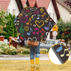 Music Love Kids Safe Round Corner Umbrella Kids Safe Round Corner Umbrella Music Printed Offshore