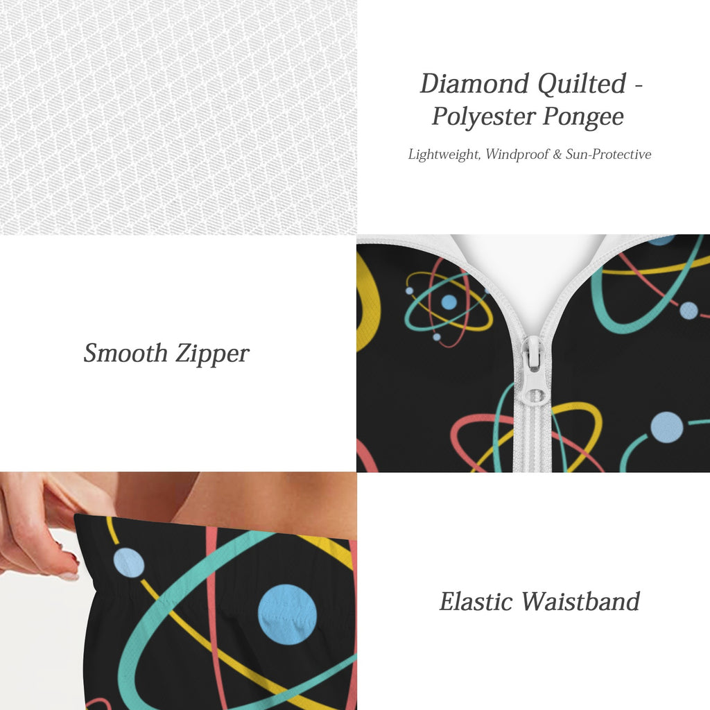 Atoms Women's Windbreaker Short Set Women's Windbreaker Short Set Printed Offshore Science