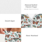 Pretty Moths And Butterflies Women's Windbreaker Short Set Women's Windbreaker Short Set animal Printed Offshore