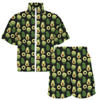 Cute Avocados Women's Windbreaker Short Set Women's Windbreaker Short Set Food Printed Offshore