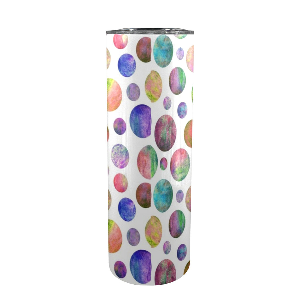 Watercolour Planets 20oz Tall Skinny Tumbler with Lid and Straw
