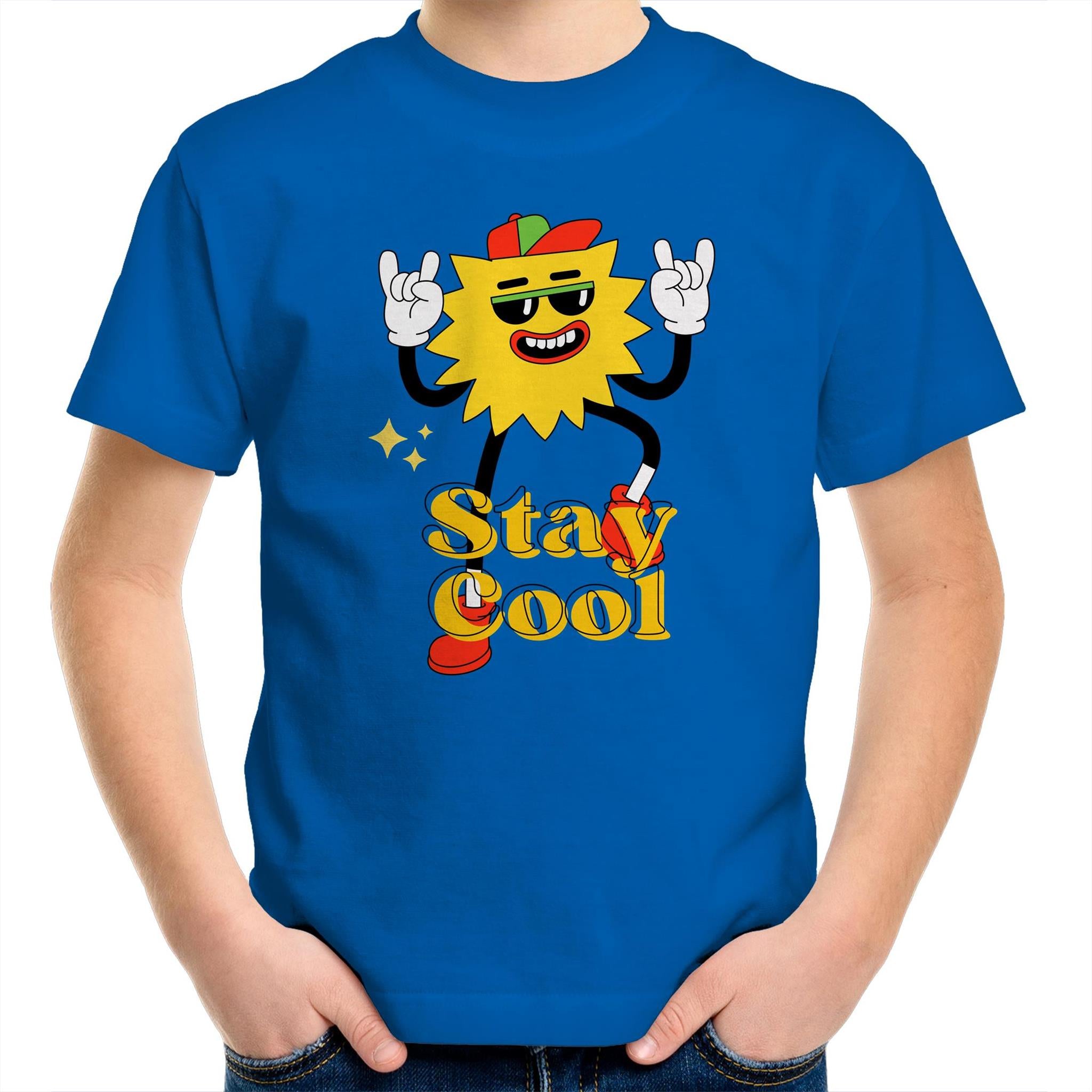 Stay Cool - Kids Youth T-Shirt Bright Royal Kids Youth T-shirt Printed In Australia