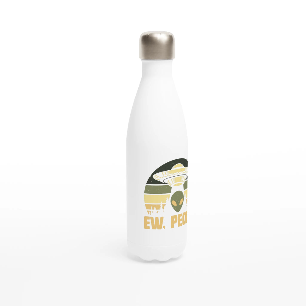 Alien Ew, People - White 17oz Stainless Steel Water Bottle White Water Bottle Globally Fulfilled Sci Fi