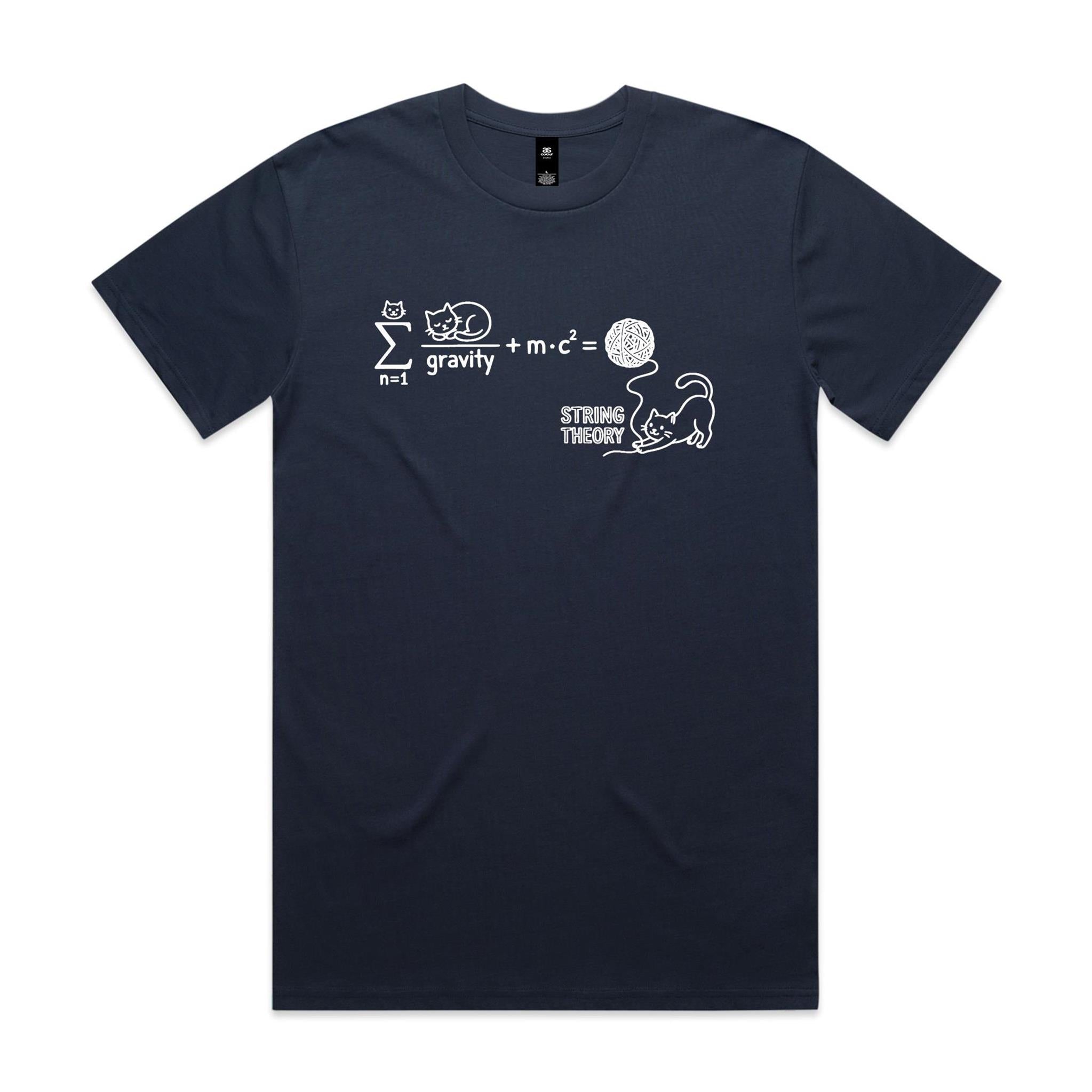 Cat String Theory Physics Men's AS Colour T-shirt