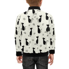 Black Cats Kids Bomber Jacket Kids Bomber Jacket animal Printed Offshore