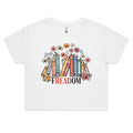 Books With Flowers Freedom Women's AS Colour Crop Tee