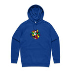 Game Cube - Mens Hoodie Bright Royal Mens Hoodie Games Printed In Australia