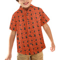 Halloween Black Cats Junior Kids Hawaiian Shirt