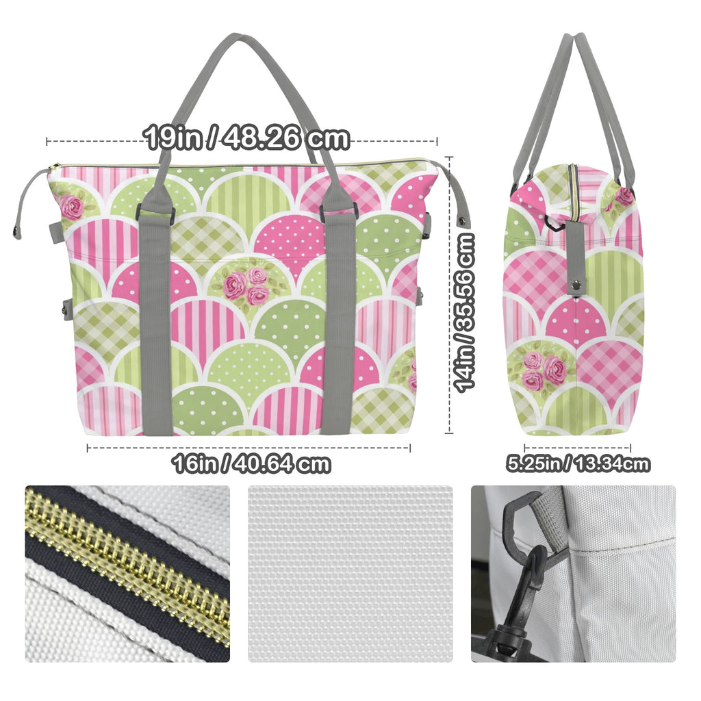 Floral Tabs Duffle Bag-Simple (Model 1715) Duffle Bag-Simple (1715)