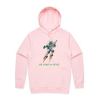 Alien Invasion, We Come In Peace - Mens Hoodie Pink Mens Hoodie Printed In Australia Sci Fi