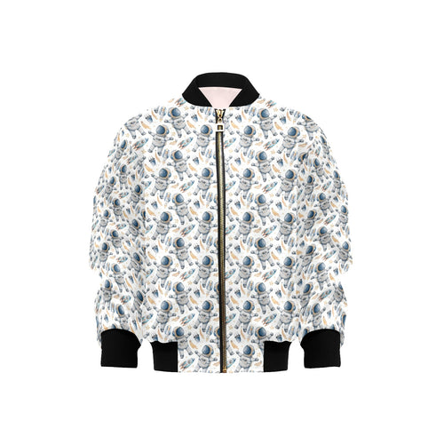 Astronauts And Rocket Ships Kids Bomber Jacket XL Kids Bomber Jacket Printed Offshore Space