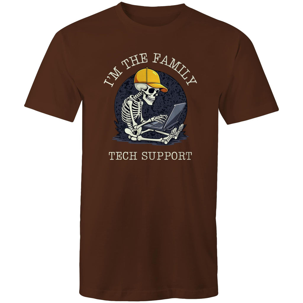 I'm The Family Tech Support - Mens T-Shirt Dark Chocolate Mens T-shirt Printed In Australia Tech