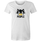 Ew People, Cat - Womens T-shirt White Womens T-shirt animal Printed In Australia