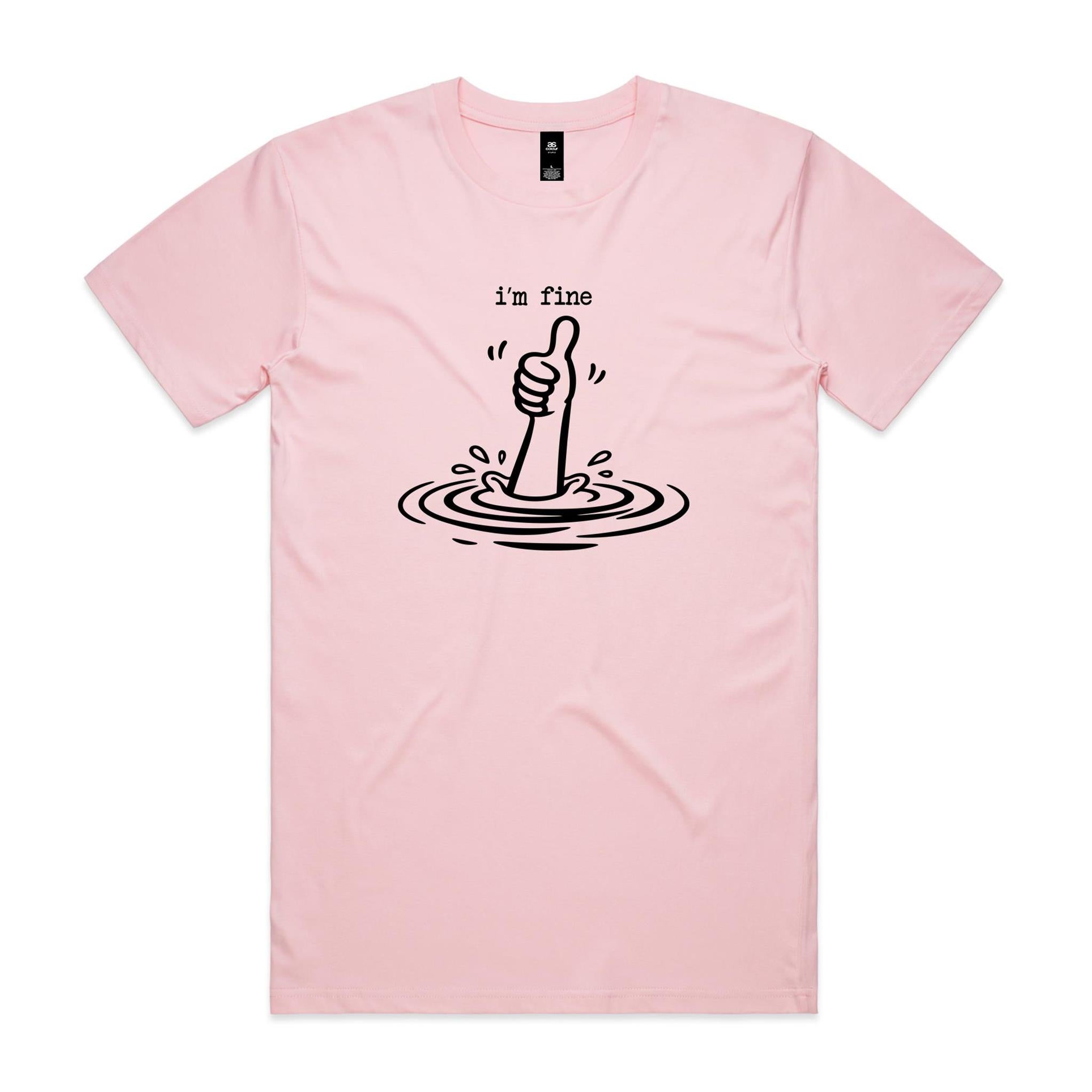 I'm Fine Drowning Thumbs Up Men's AS Colour T-shirt