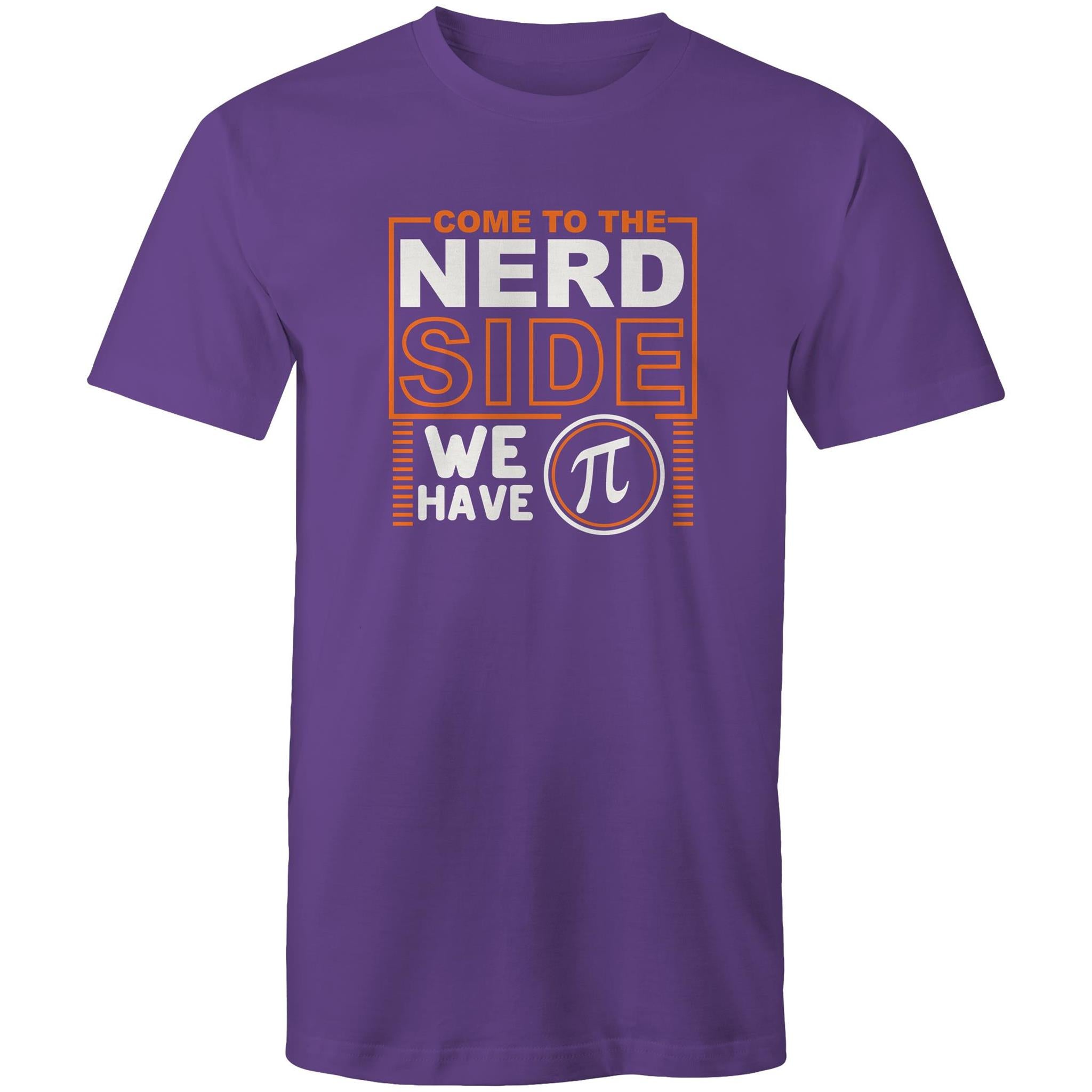 Come To The Nerd Side, We Have Pi - Mens T-Shirt Purple Mens T-shirt Maths Printed In Australia Sci Fi